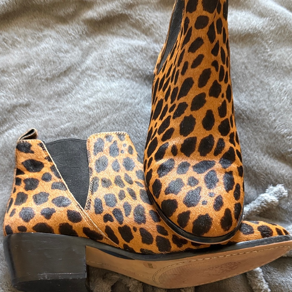 Vince Camuto Animal Print Ankle Booties